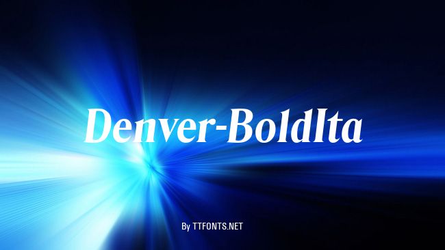 Denver-BoldIta example