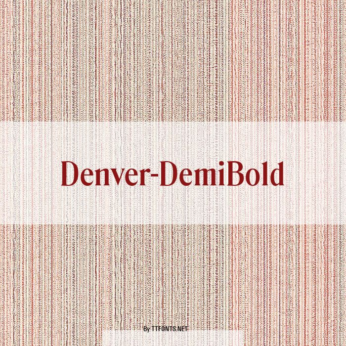 Denver-DemiBold example