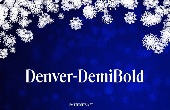 Denver-DemiBold example