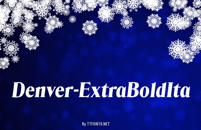 Denver-ExtraBoldIta example