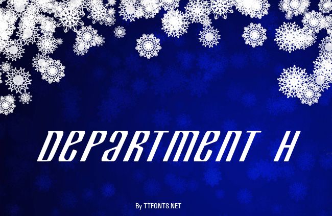 Department H example
