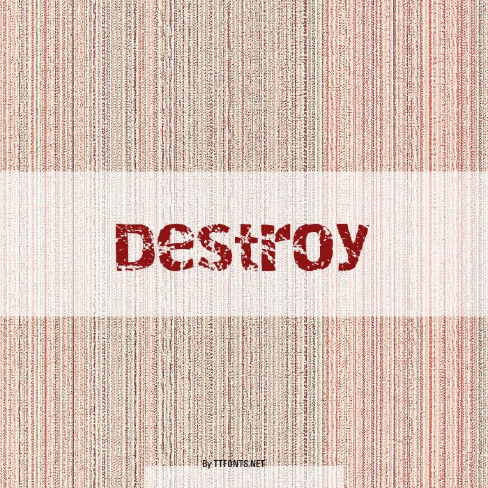 Destroy example