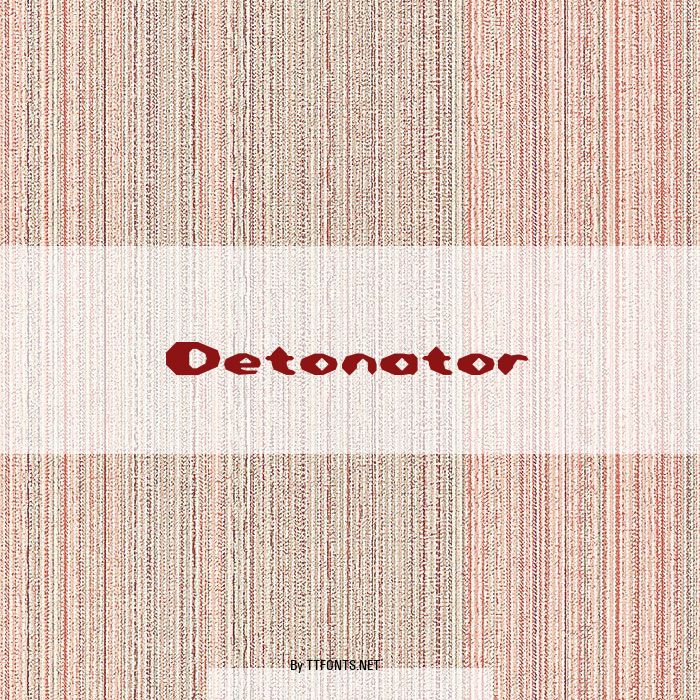 Detonator example