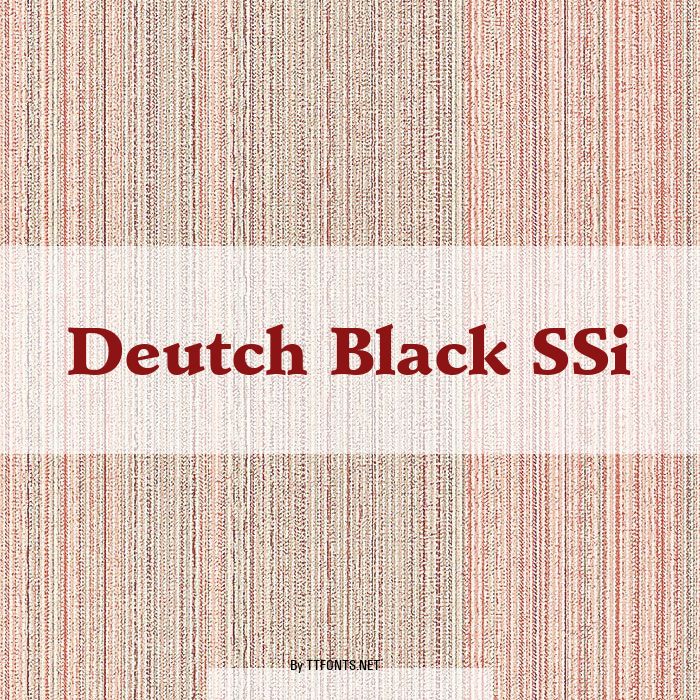 Deutch Black SSi example