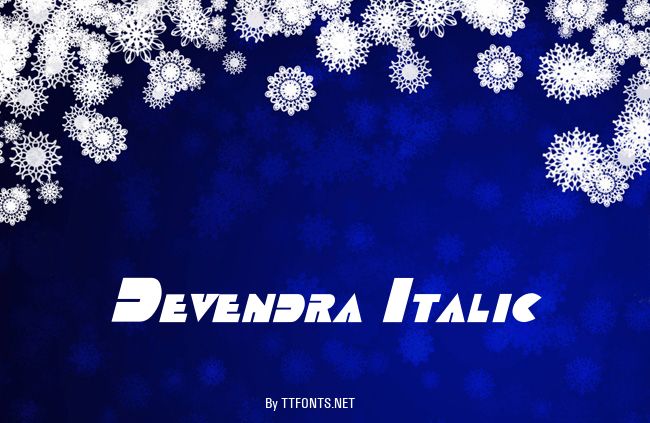 Devendra Italic example
