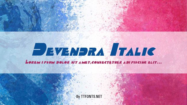 Devendra Italic example