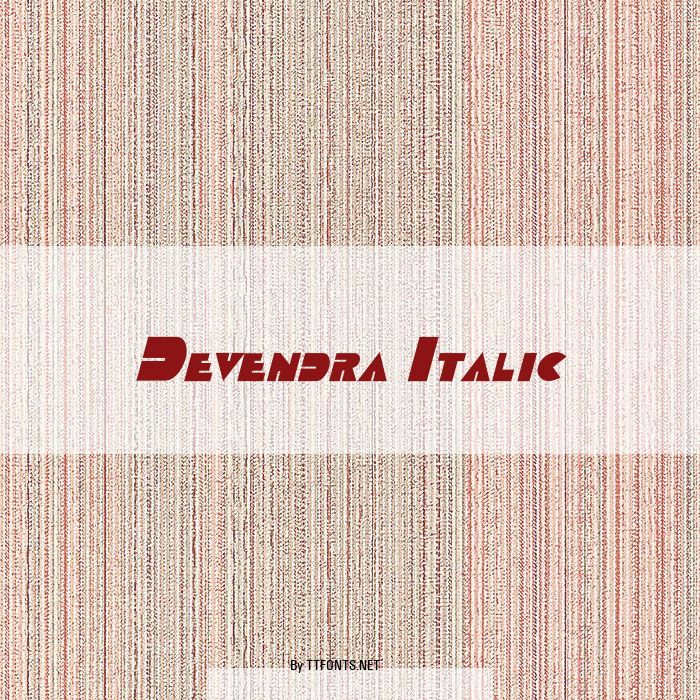 Devendra Italic example