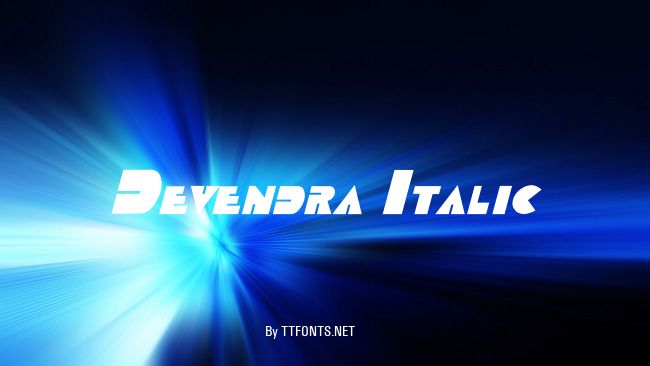 Devendra Italic example