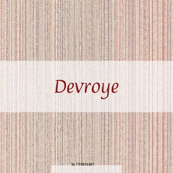 Devroye example