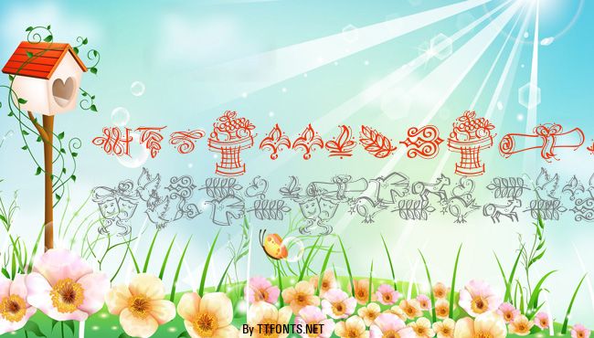 DfCalligraphicOrnamentsPlain example