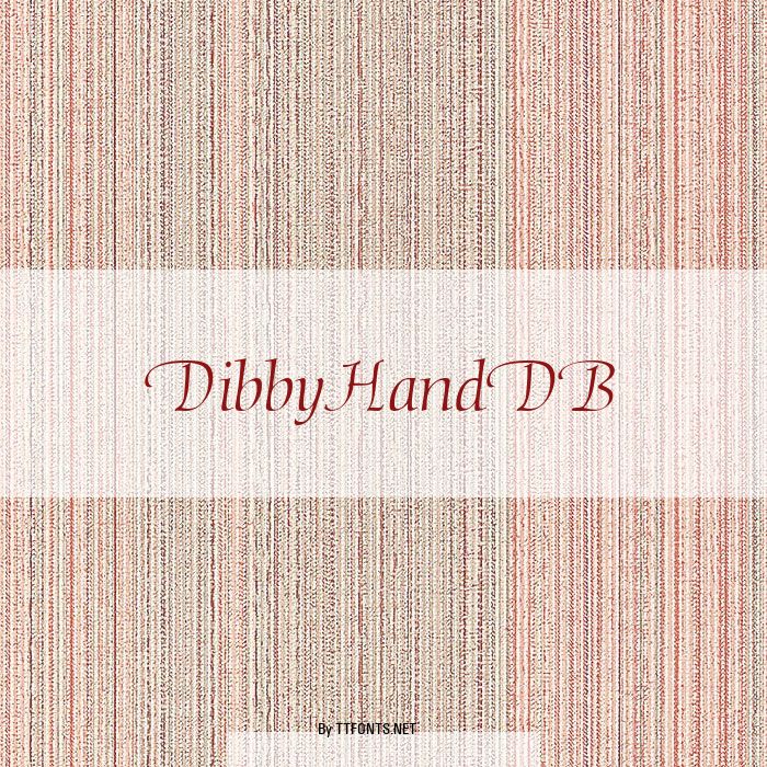 DibbyHandDB example