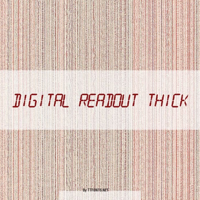 Digital Readout Thick example