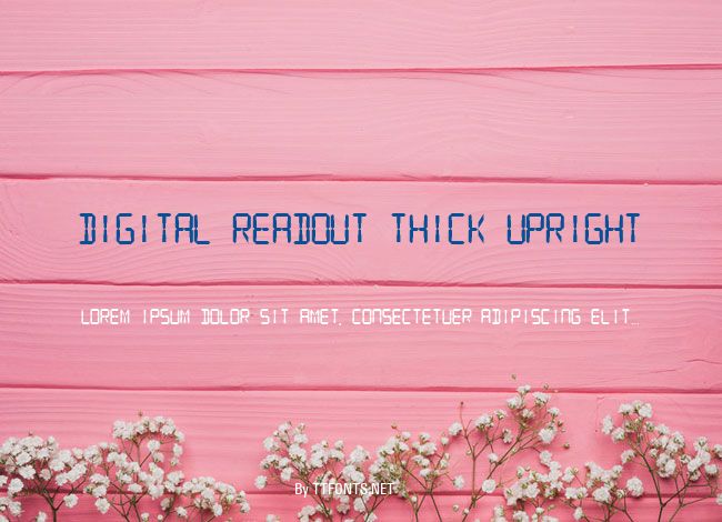 Digital Readout Thick Upright example