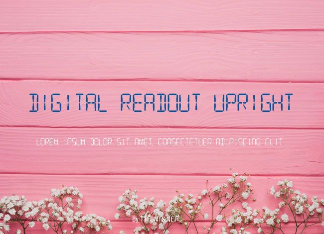 Digital Readout Upright example