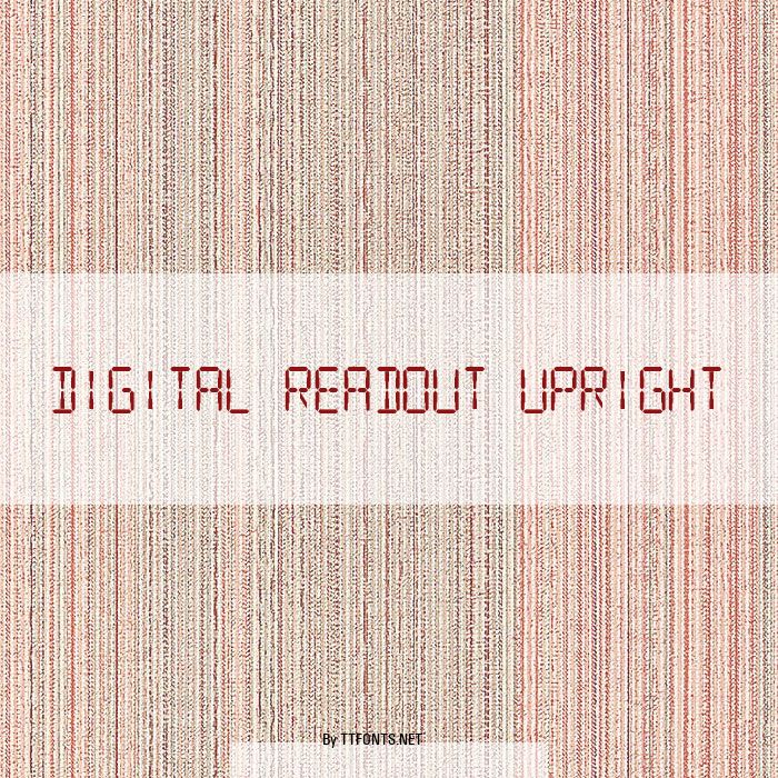 Digital Readout Upright example