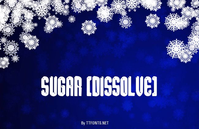 sugar [dissolve] example