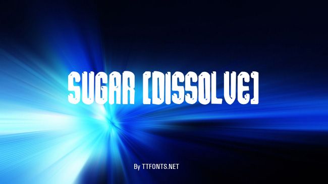 sugar [dissolve] example
