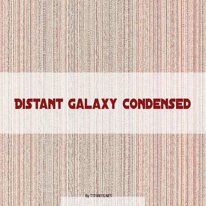 Distant Galaxy Condensed example