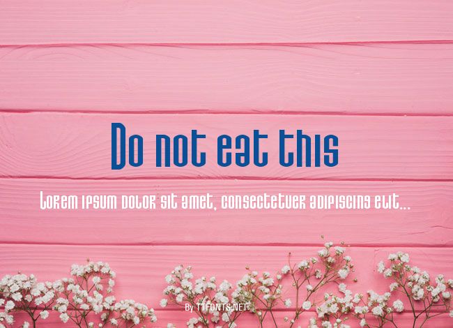 Do not eat this example