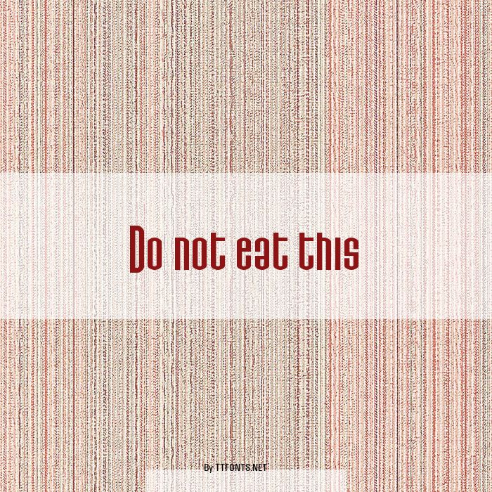 Do not eat this example