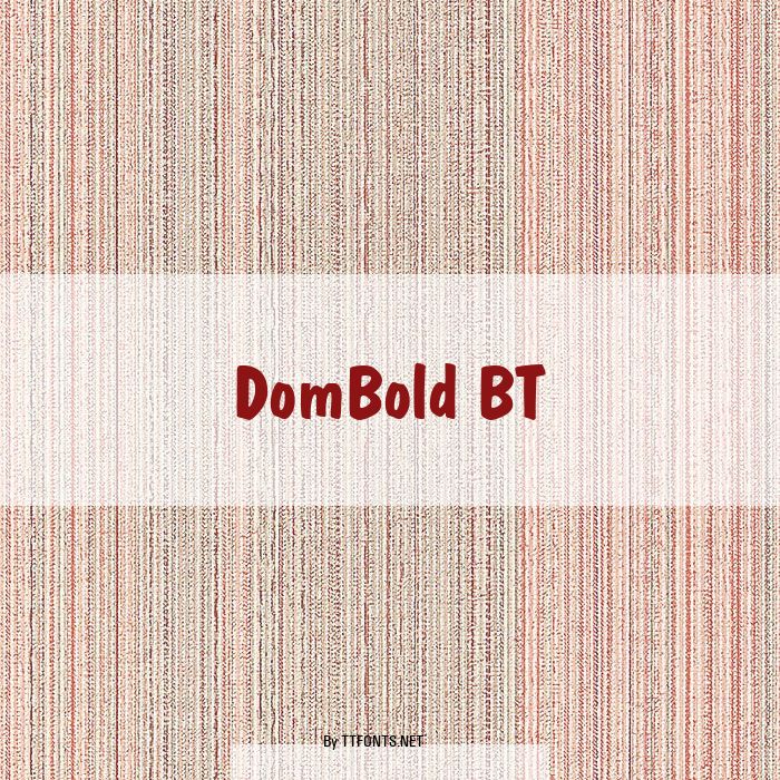 DomBold BT example