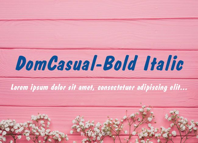 DomCasual-Bold Italic example