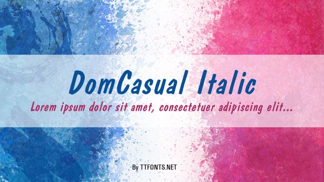DomCasual Italic example