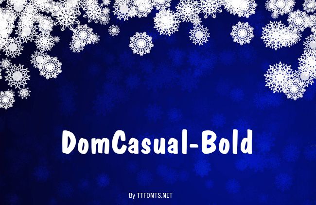 DomCasual-Bold example