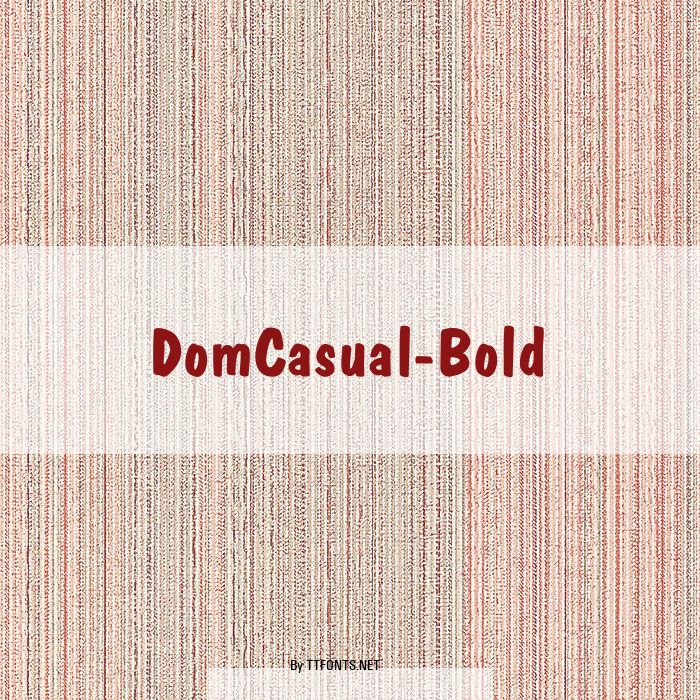DomCasual-Bold example
