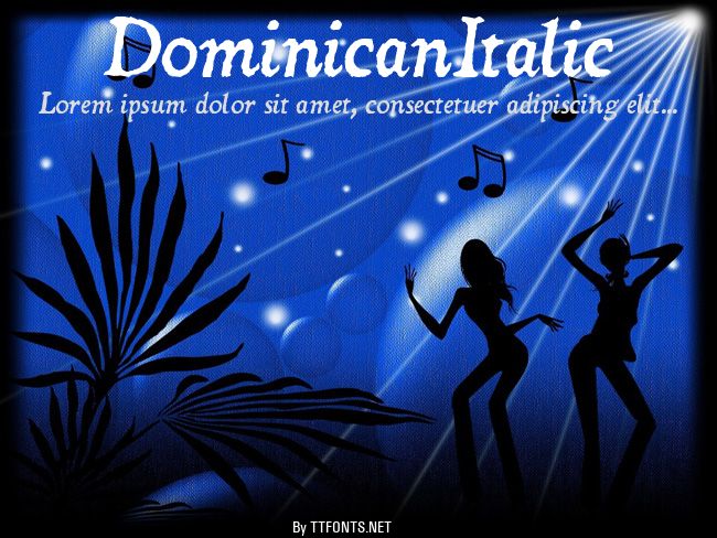 DominicanItalic example