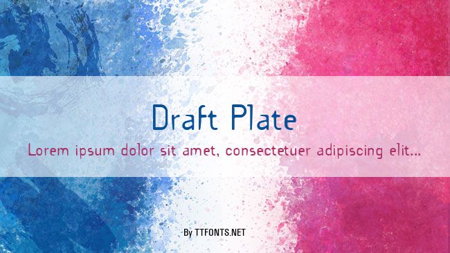 Draft Plate example