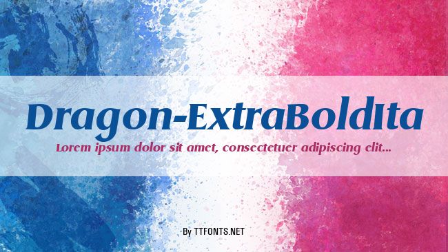 Dragon-ExtraBoldIta example