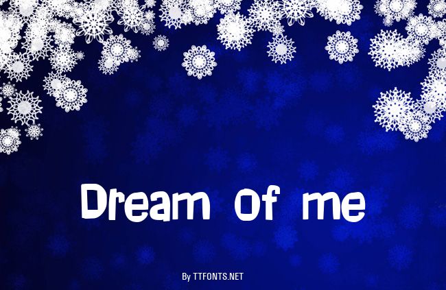 Dream of me example