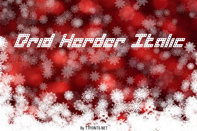 Drid Herder Italic example