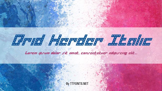 Drid Herder Italic example