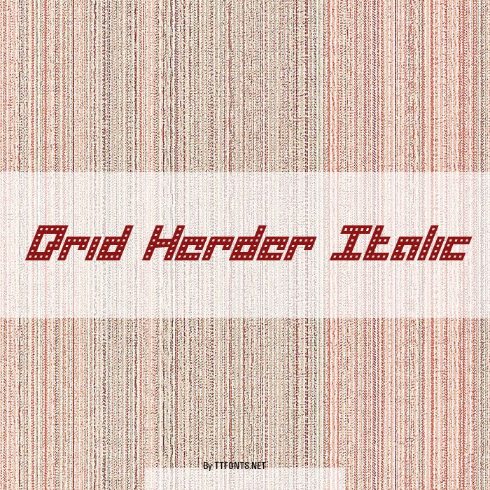 Drid Herder Italic example