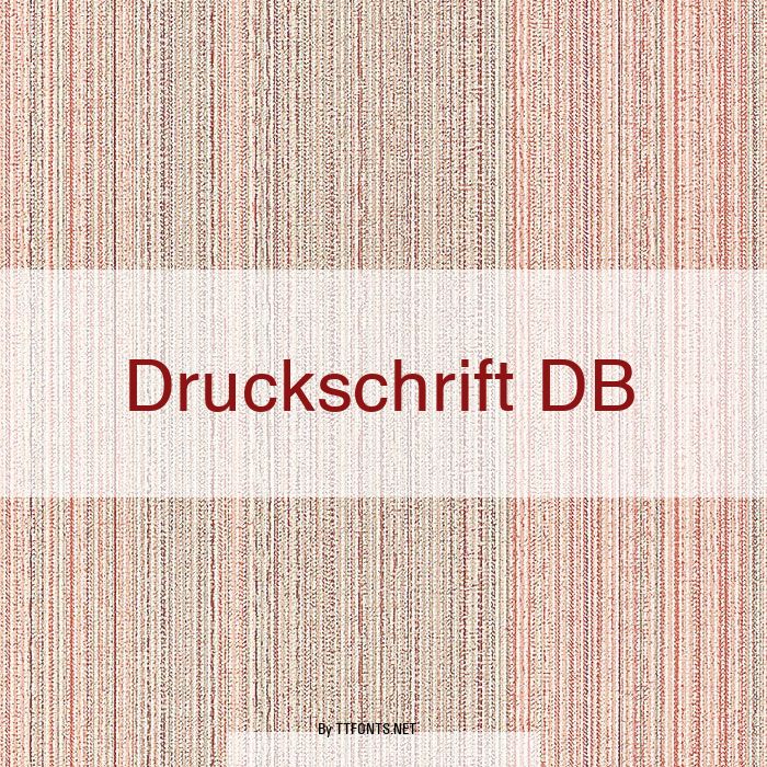 Druckschrift DB example