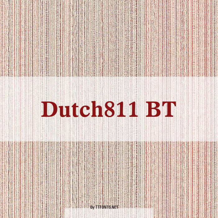 Dutch811 BT example