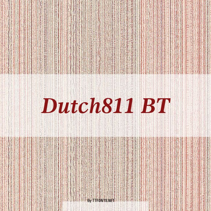Dutch811 BT example