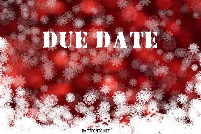 Due Date example