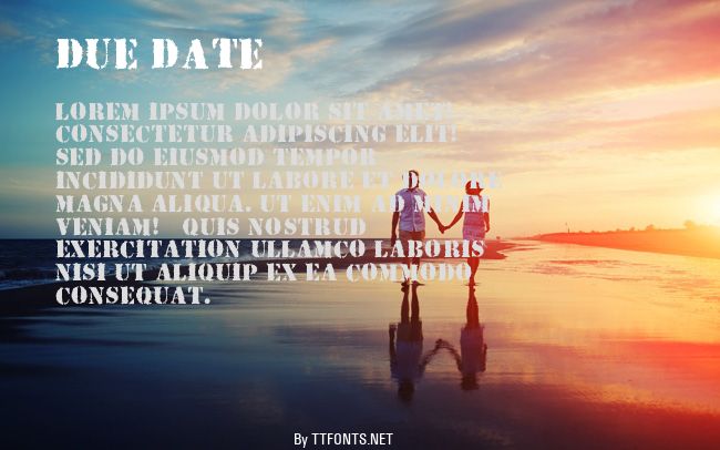 Due Date example