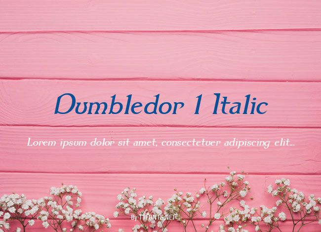 Dumbledor 1 Italic example