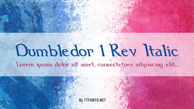 Dumbledor 1 Rev Italic example