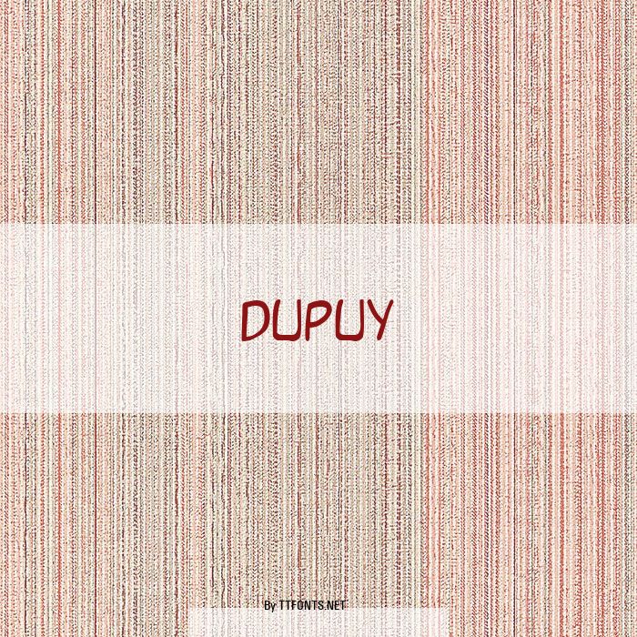 Dupuy example
