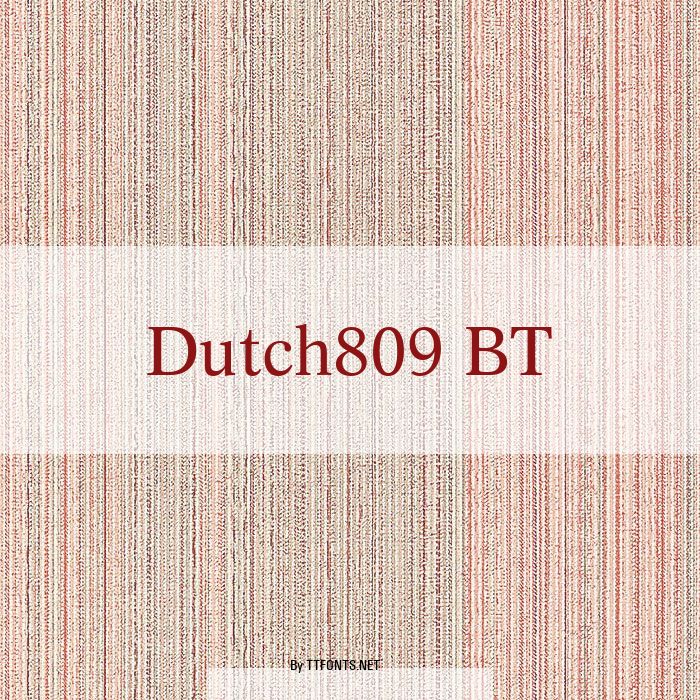 Dutch809 BT example