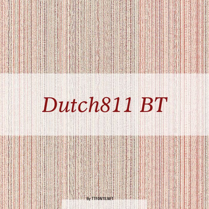 Dutch811 BT example