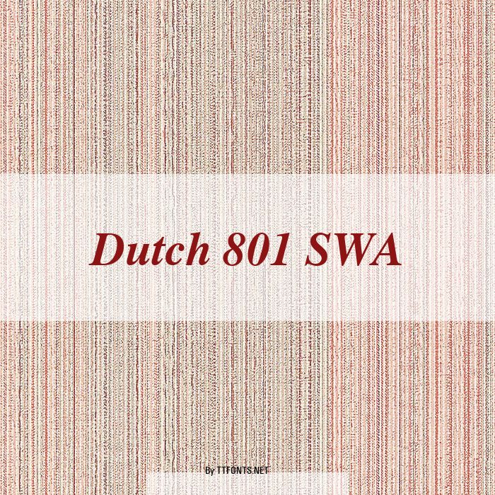 Dutch 801 SWA example