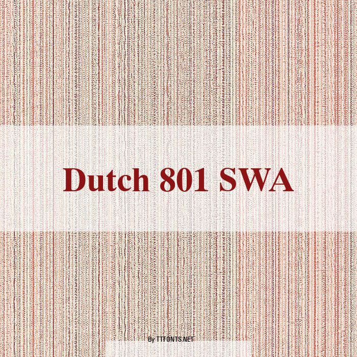 Dutch 801 SWA example