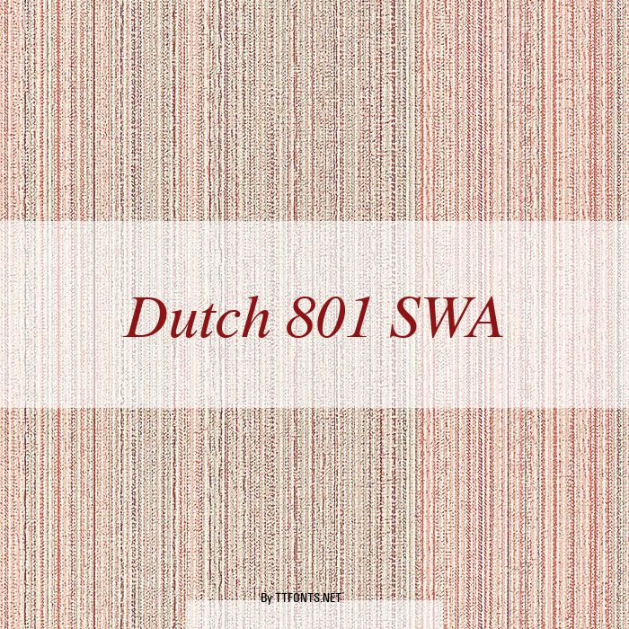 Dutch 801 SWA example