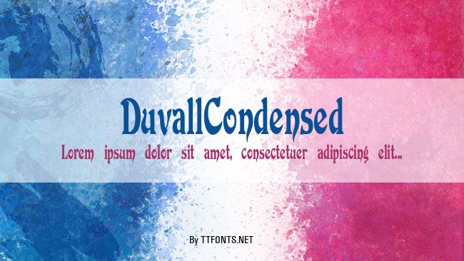 DuvallCondensed example